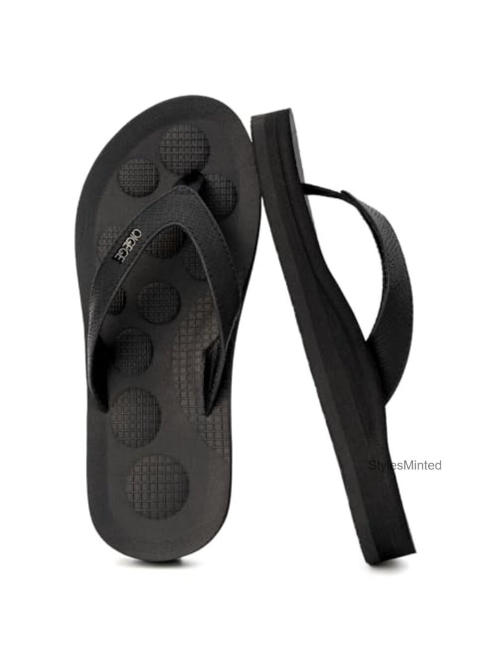Women's Leather Yoga Mat Flip Flops Non-Slip Arch Support Sandals